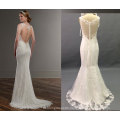 Illusion Back Fit and Flare Wedding Gown